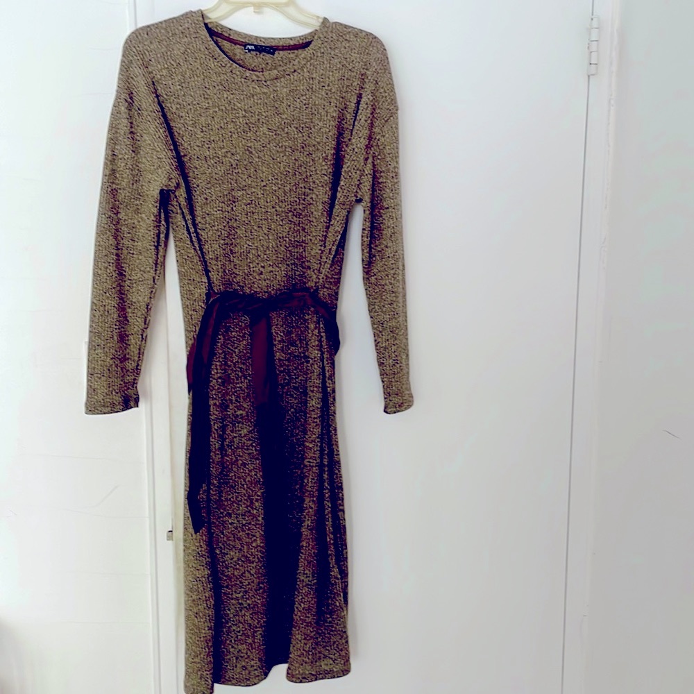 Zara calf length sweater dress